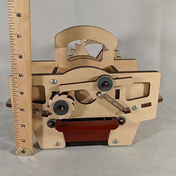 KiwiCo Card Shuffling Machine Shuffler Wood Kiwi Co Build your own RETIRED BUILT - Picture 9 of 9